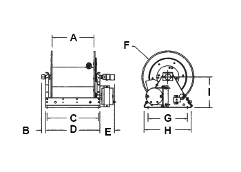 Dimensions for E 15 5_ Reels from Hosetract