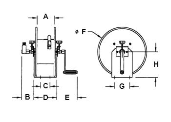 Dimensions for M 10 5 14 Reels from Hosetract