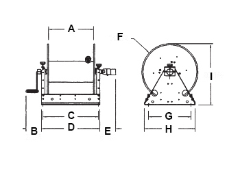 Dimensions for M 25 5 Reels from Hosetract