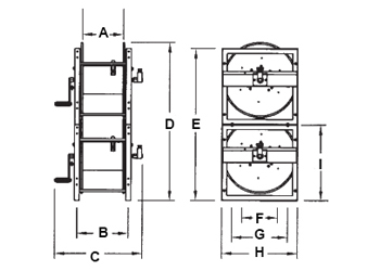 Dimensions for SFM 25 10 Reels from Hosetract